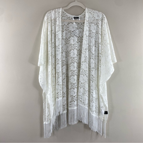 Mixit White Lace Cardigan Kimono One Size‎ - Picture 2 of 8